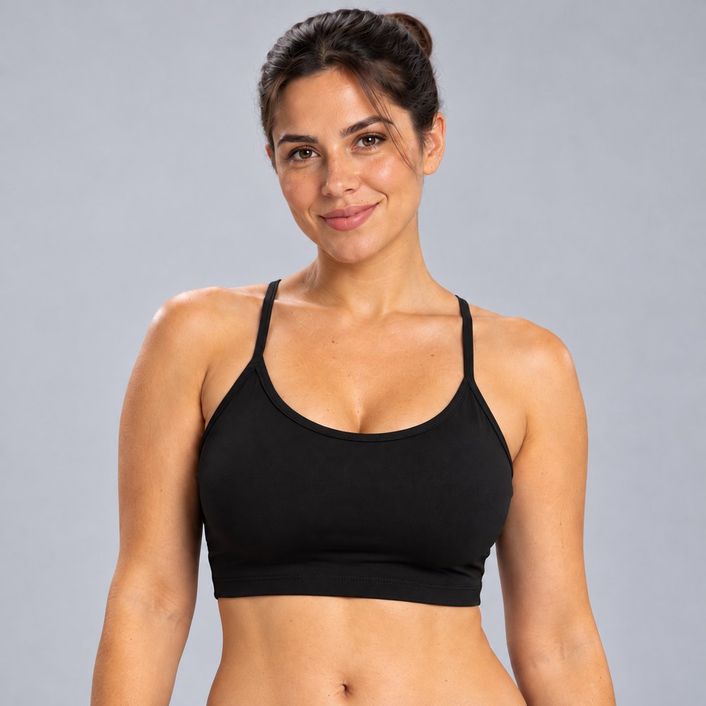 Top Fitness Feminino Alcinha Costas Nadador Suplex Sem Transpar�ncia Academia 3100E